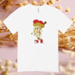 Vicces Színes Baseballos Pizza Póló – Sportos Kawaii Dizájn