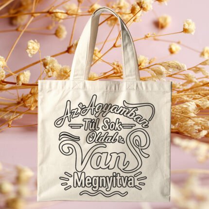 Az agyamban túl sok oldal van megnyitva feliratú vicces vászontáska