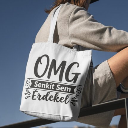 OMG Senkit sem érdekel feliratú vicces vászontáska